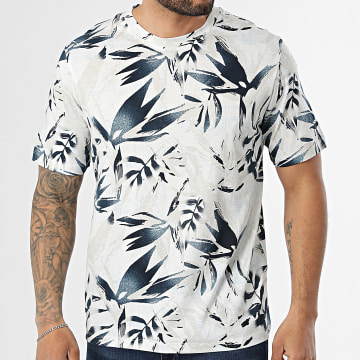 Jack And Jones - T-Shirt Honolulu Branco Bege Azul Marinho