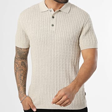 Jack And Jones - Polo Manga Corta Punto Emil Beige