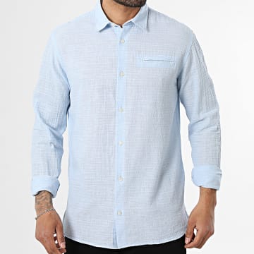 Jack And Jones - Camisa Manga Larga Blusummer Azul Claro