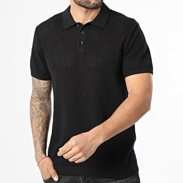 Jack And Jones - Polo Manches Courtes Maille Jess Noir