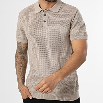 Jack And Jones - Polo Maniche Corte Maglia Jess Beige