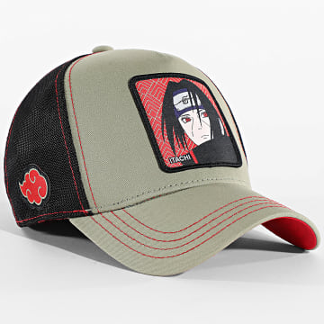 Naruto - Gorra Trucker Itachi Verde Caqui Claro Negro