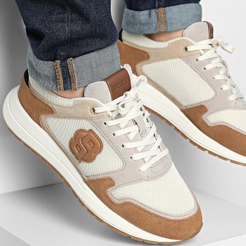Baskets Hugo Boss Clay Tennis Sd Homme – Beige, Daim, Pointure 9 US (42 EU), Neuves étiquetées