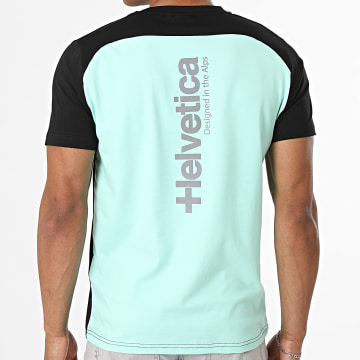 Helvetica - T-Shirt Stanford 12 Schwarz Türkis
