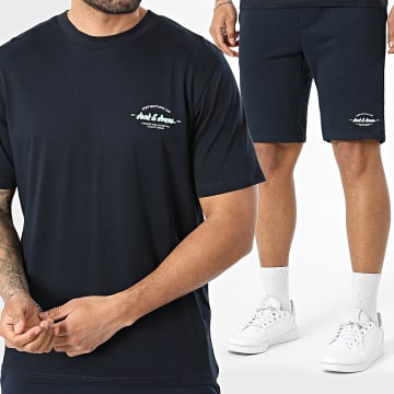 Jack And Jones - Ensemble Tee Shirt Et Short Jogging Brandon Bleu Marine
