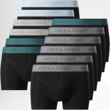 Jack And Jones - Lot De 12 Boxers Wesley Noir Vert Bleu Gris
