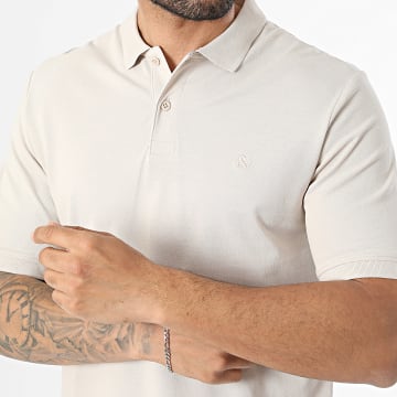 Jack And Jones - Polo Manches Courtes Basic Beige