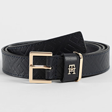Tommy Hilfiger - Ceinture Femme Square 2.5 Mono 7974 Bleu Marine
