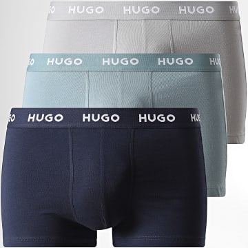 HUGO - Pack de 3 Boxers 50532611 Azul Claro Gris Azul Marino