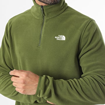 The North Face - Sudadera Polar Cuello Cremallera Glacier Fleece A8D0Q Verde Kaki