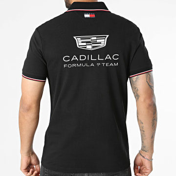 Tommy Hilfiger - Polo Manches Courtes A Bandes Cadillac F1 Replica 0072 Noir