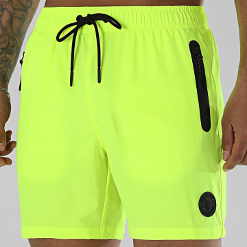 Comme Des Loups - Pantalón Corto de baño Basik Amarillo Flúor