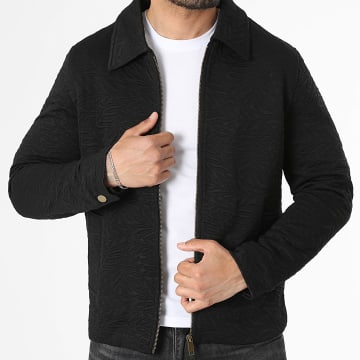 Frilivin - Giacca con zip texture 001 Nero