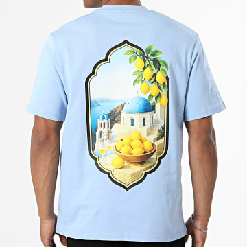 Frilivin - Camiseta Meditteranean Vibes Azul Claro