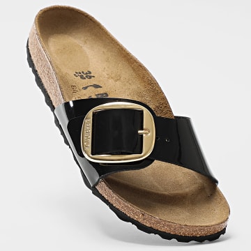 BIRKENSTOCK - Sandalen Damen Madrid Big Buckle Patent Schwarz Gold