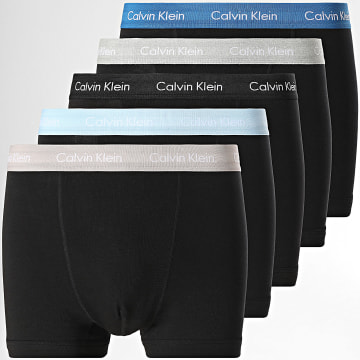 Calvin Klein - Pack di 5 Boxer NB2877A Nero Grigio Azzurro Blu Reale Beige