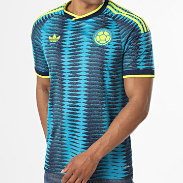 Adidas Originals - Maillot De Foot Officiel Colombie Extérieur 2026 JL6974 Bleu Marine Bleu Clair