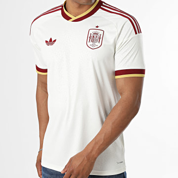 Adidas Originals - Maillot De Foot Officiel Espagne Extérieur 2026 JN4397 Beige Clair Bordeaux