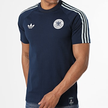 Adidas Originals - Tee Shirt 3 Stripes Allemagne Originals JZ9342 Bleu Marine