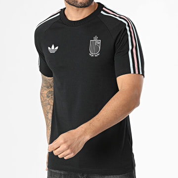 Adidas Originals - Tee Shirt 3 Stripes Belgique Originals JZ2207 Noir