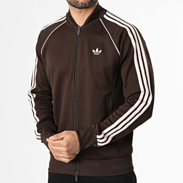 Adidas Originals - Veste Zippée A Bandes KE3508 Marron Rose