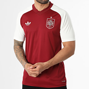 Adidas Originals - Camiseta de fútbol España exterior 2026 KA6491 Burdeos beige claro