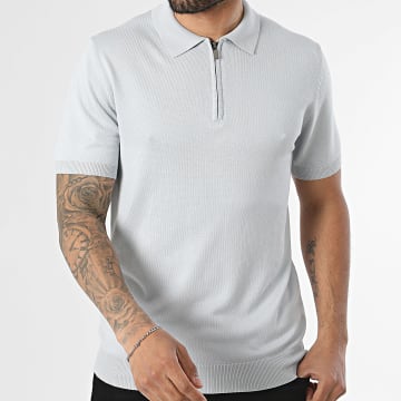Frilivin - Polo Maniche Corte Collo Con Zip 614 Blu Chiaro