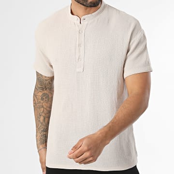 Frilivin - Polo Manches Courtes Col Mao Estival 329 Beige