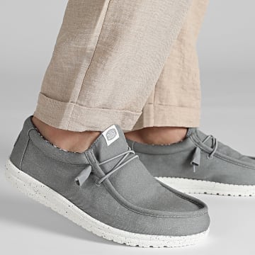 Hey Dude - Mocassins Wally Stretch Canvas Light Grey
