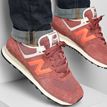 New Balance - Baskets 574 U5747FE Red Rock Tangerine Heat