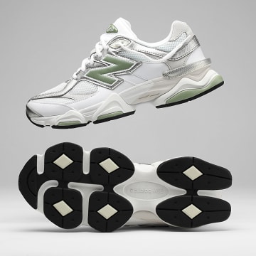 New Balance - Sneakers 9060 U90603B6 Bianco Argento Kaki