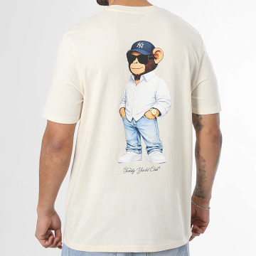 Teddy Yacht Club - T-Shirts Oversize Large Monkey Style NY Back Beige