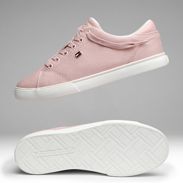 Tommy Hilfiger - Baskets Femme Low Profile Vulc Canvas 9102 Foggy Pink