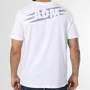 ADM / ADAMANTIUM - T-Shirt Oversized Large Forgé Par Le Charbon Branco Cinza