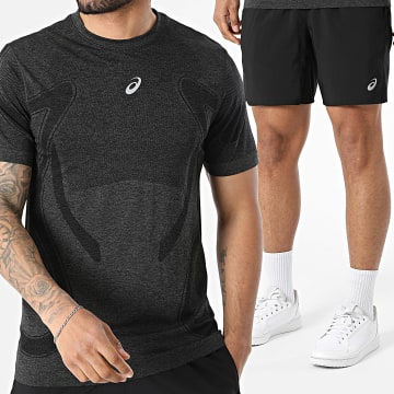 Asics - Completo T-Shirt E Pantaloncino da jogging Road Seamless Core 7In 2011D355 2011D213 Nero