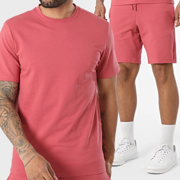 Classic Series - Ensemble Tee Shirt Et Short Jogging Morpheus Rouge Clair