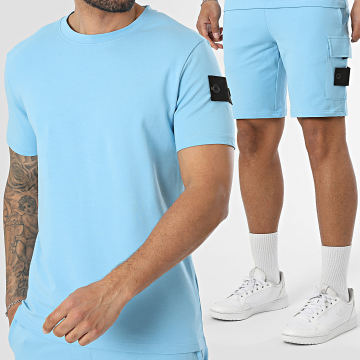 Classic Series - Ensemble Tee Shirt Et Short Jogging Neo Bleu Clair