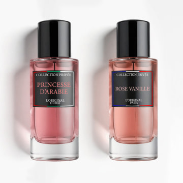 Collection Privée Original - Lot De 2 Parfums Femme Rose Vanille et Princesse d'Arabie 50ml