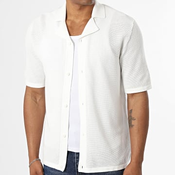Jack And Jones - Camisa Manga Corta Texturizada Chris Beige Claro
