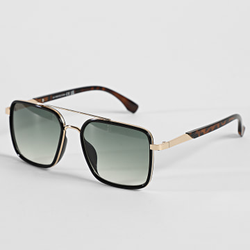 Classic Series - Lunettes De Soleil 801 Noir Doré Vert Marron Fauve