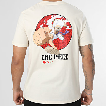 One Piece - Tee Shirt Oversize Action Luffy Beige
