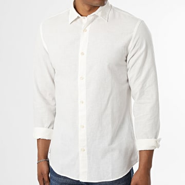 Jack And Jones - Camisa Manga Larga Lino Breeze Beige Claro