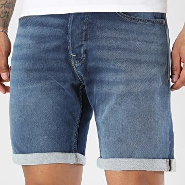 Jack And Jones - Pantaloncino Jean Regular Fit Rick Icon Blu Denim