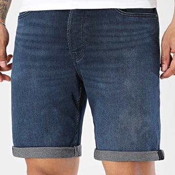 Jack And Jones - Pantaloncino Jean Regular Fit Rick Icon Blu Denim