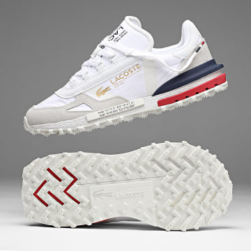Lacoste - Zapatillas Elite Active Blanco Marino Rojo Exclusivo Ryses