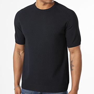 Mackten - Textured Knit T-Shirt 257 Navy Blue