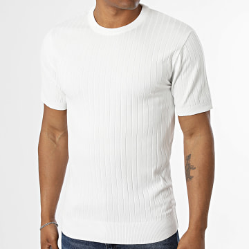 Mackten - Ribbed Knit T-Shirts O12 White