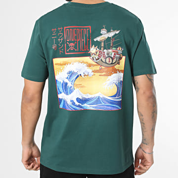 One Piece - Tee Shirt Oversize Kanagawa Vert Bouteille