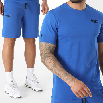 Comme Des Loups - Conjunto T-Shirt E Calção de Treino Classico Azul Real