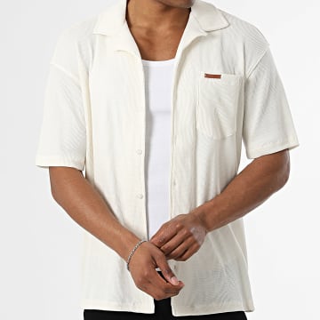 Geographical Norway - Kurzarmhemd Waffel Zifel Hellbeige